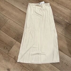 Abercrombie Satin Column Maxi Skirt S NWT